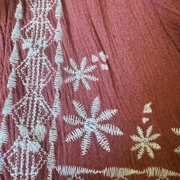 Sacred Threads Hippie Boho Gypsy Festival Block Print Peasant Smock Top One Size - Picture 5 of 5